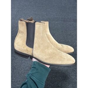 New Aquatalia Adrian Suede Chelsea Boots Men's 10 Dress Waterproof Italy M001001